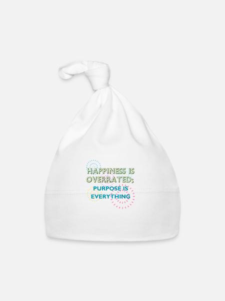 Purpose Is Everything Inspirational Design - Organic Baby Cap - white - Front