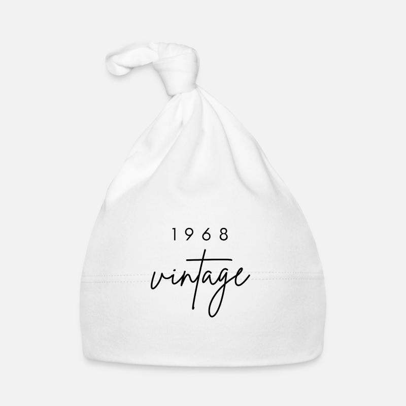 Vintage 1968 Anniversary Organic Baby Cap