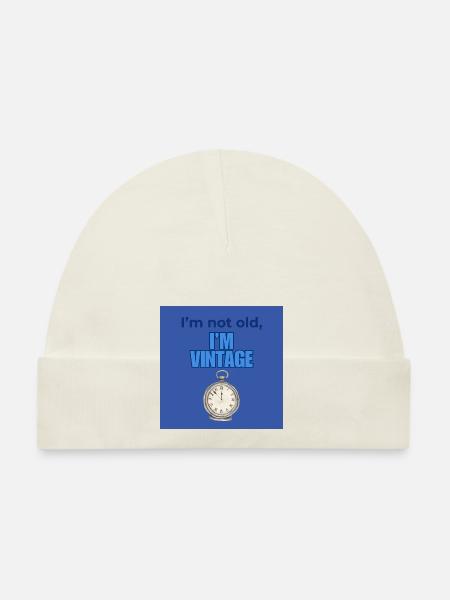 I'm Not Old, I'm Vintage Design - Organic Baby Cap - white - Front