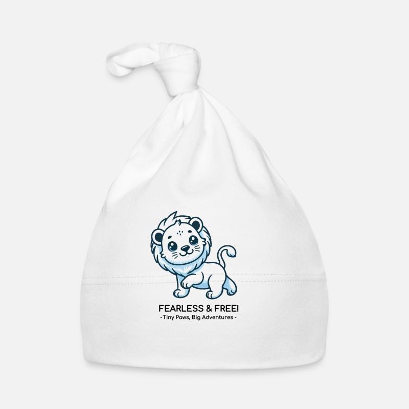 fearless lion cub Organic Baby Cap