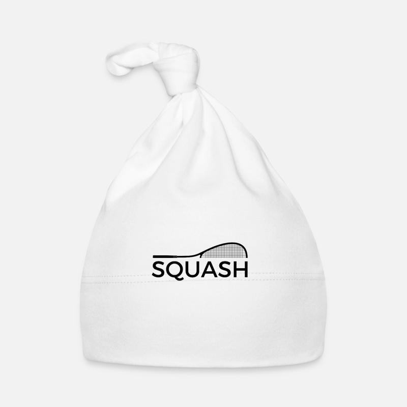 Squash T Shirt Design mit Schläger Baby Bio-Mütze