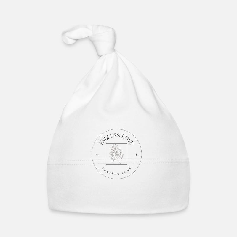 Endless Love Minimalist Typography Organic Baby Cap