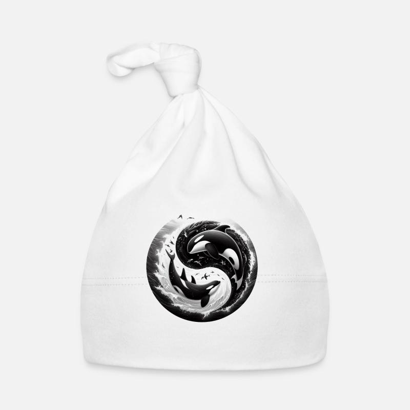 Yin und Yang Orca Baby Bio-Mütze