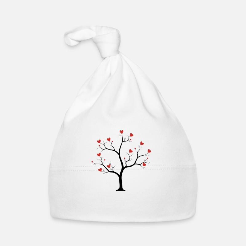 arbre avec des cœurs Bonnet bio Bébé