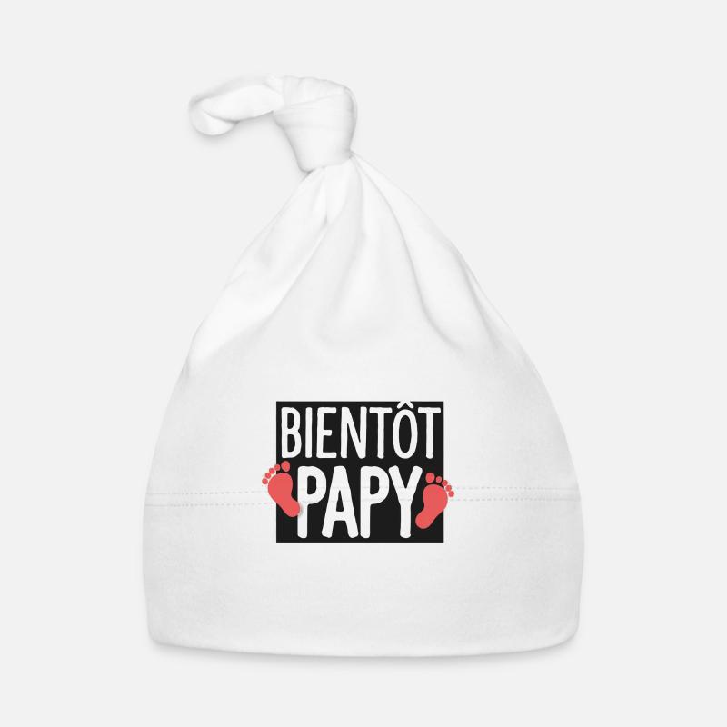 Bientôt Papy Cadeau Futur Papi Bonnet bio Bébé