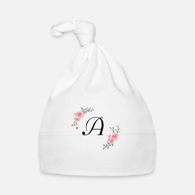 Rosa Blumenbuchstabe Baby Bio-Mütze