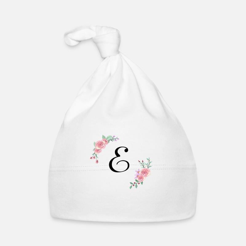 Rosa Blumenbuchstabe Baby Bio-Mütze
