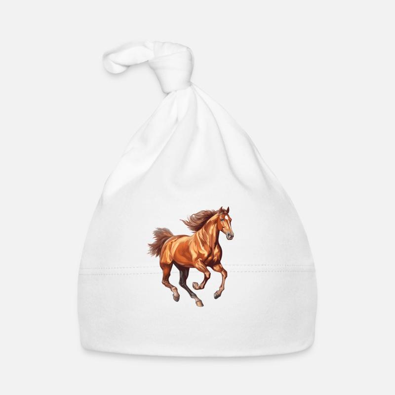 Galloping Horse Organic Baby Cap