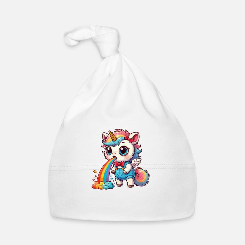 puking unicorn Organic Baby Cap
