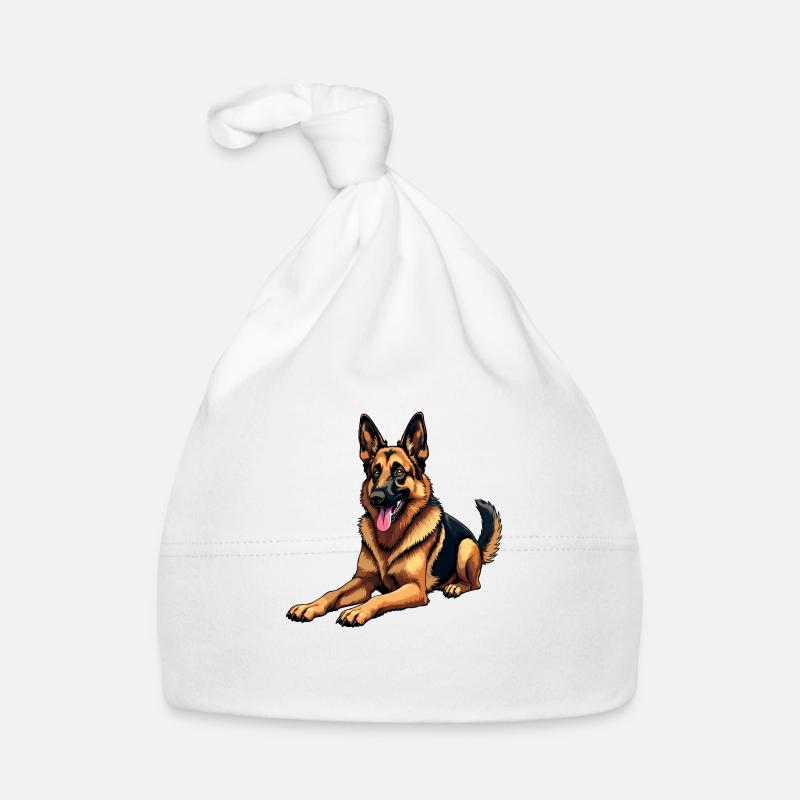 Deutscher Schäferhund German Shepherd dog Owczarek Organic Baby Cap