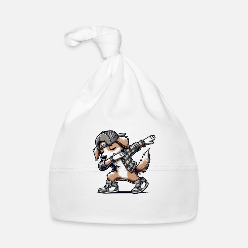 Dog Dabbing Comic Organic Baby Cap