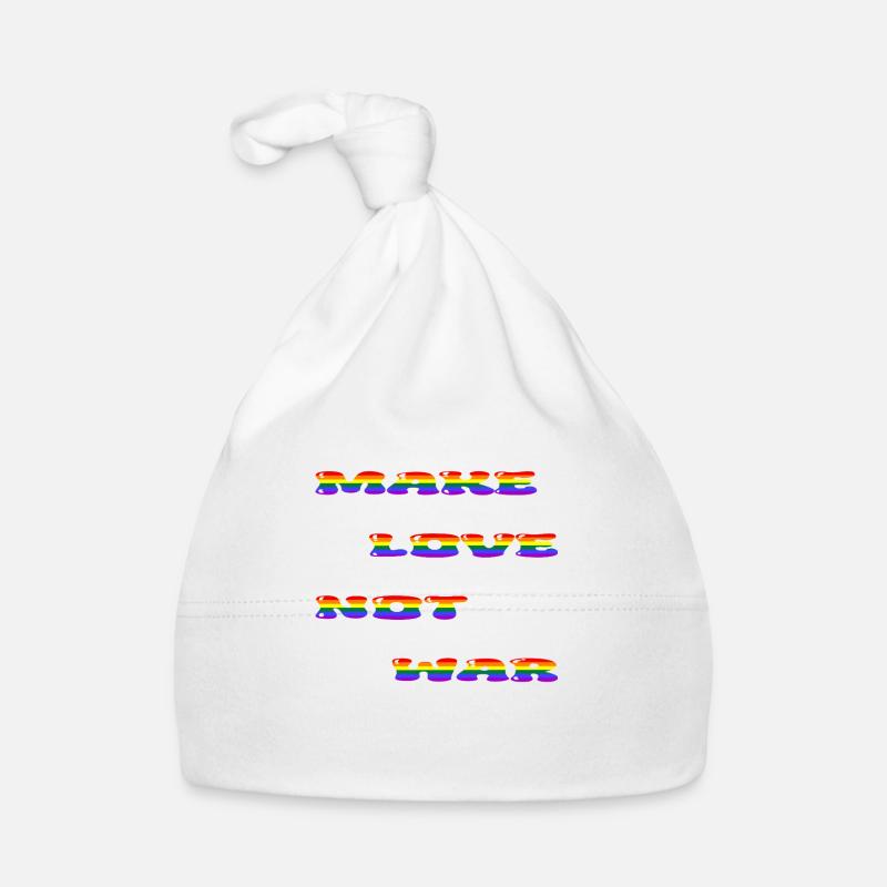 Make Love Not War – LGBTQ+ Pride Edition🌈 Baby Bio-Mütze