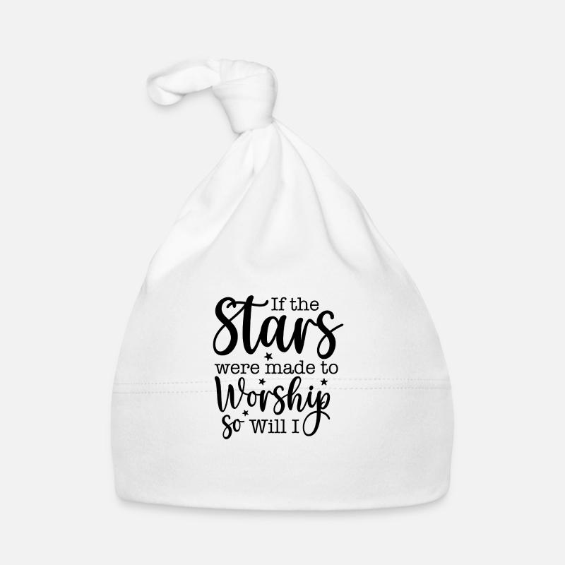 Si les étoiles t’adorent, moi aussi Bonnet bio Bébé
