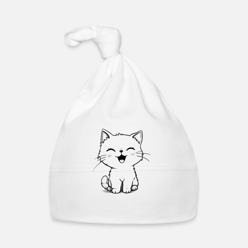 A happy kitten Organic Baby Cap