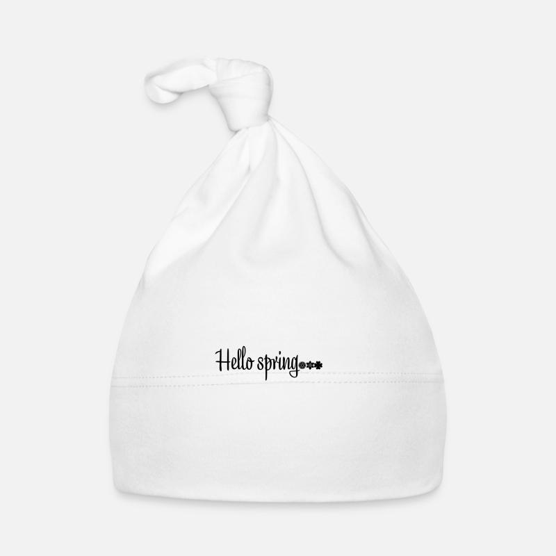 Hello spring Design Unisex Baby Bio-Mütze