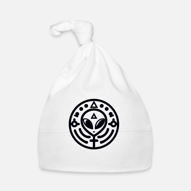 Geometric Alien logo Organic Baby Cap