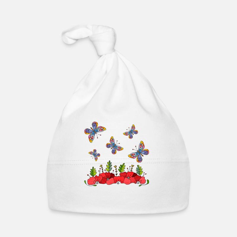 Schmetterlinge Baby Bio-Mütze