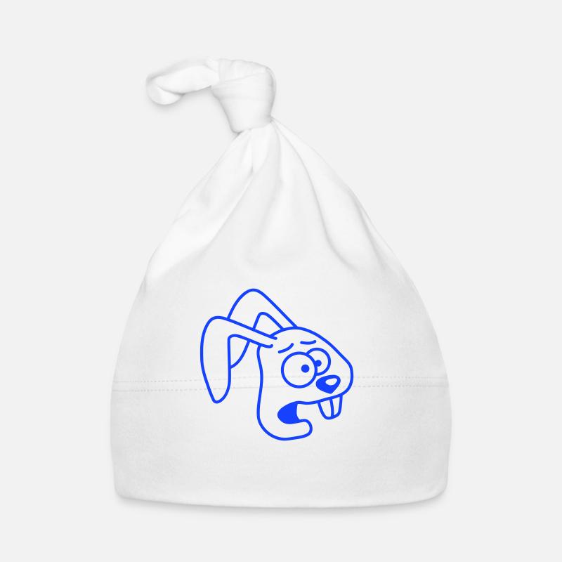 Bunny Horrified Fearful Desperate Confused Cool Organic Baby Cap