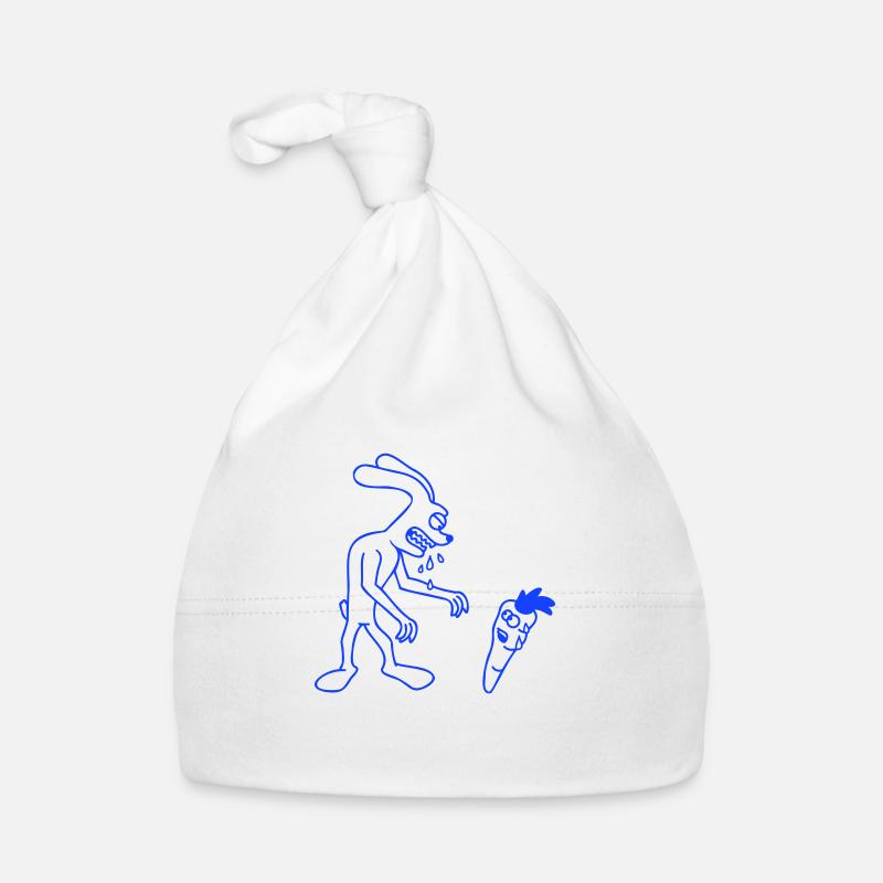 Bunny Monster Evil Ravenous Carrot Carrot Eat Organic Baby Cap