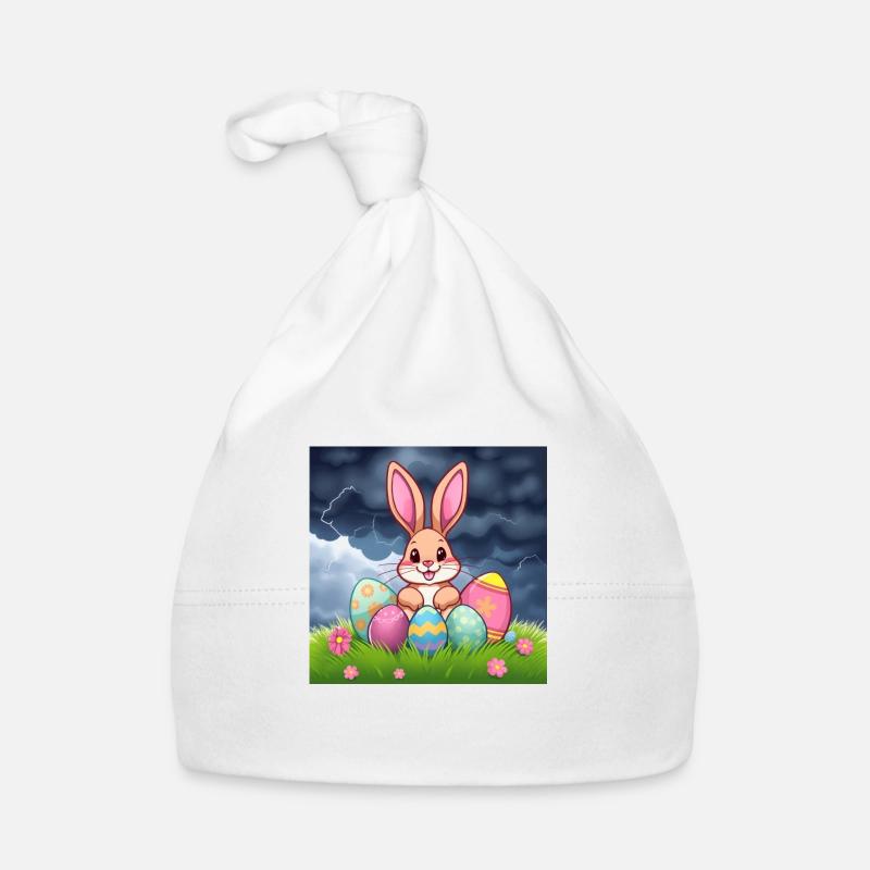 „Hoppelhase im Eierland“ Baby Bio-Mütze