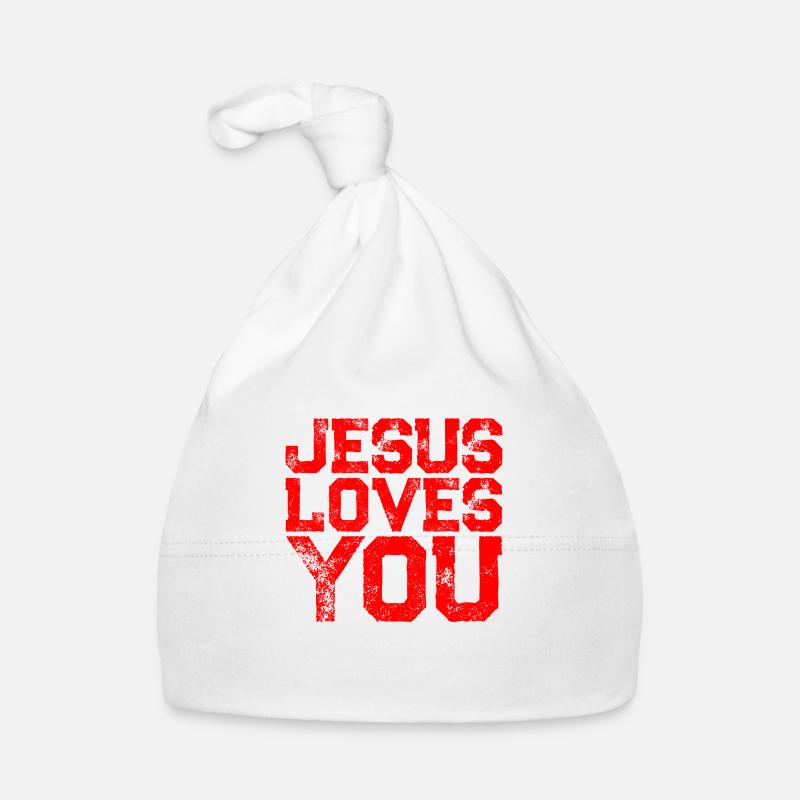jesus loves you Organic Baby Cap