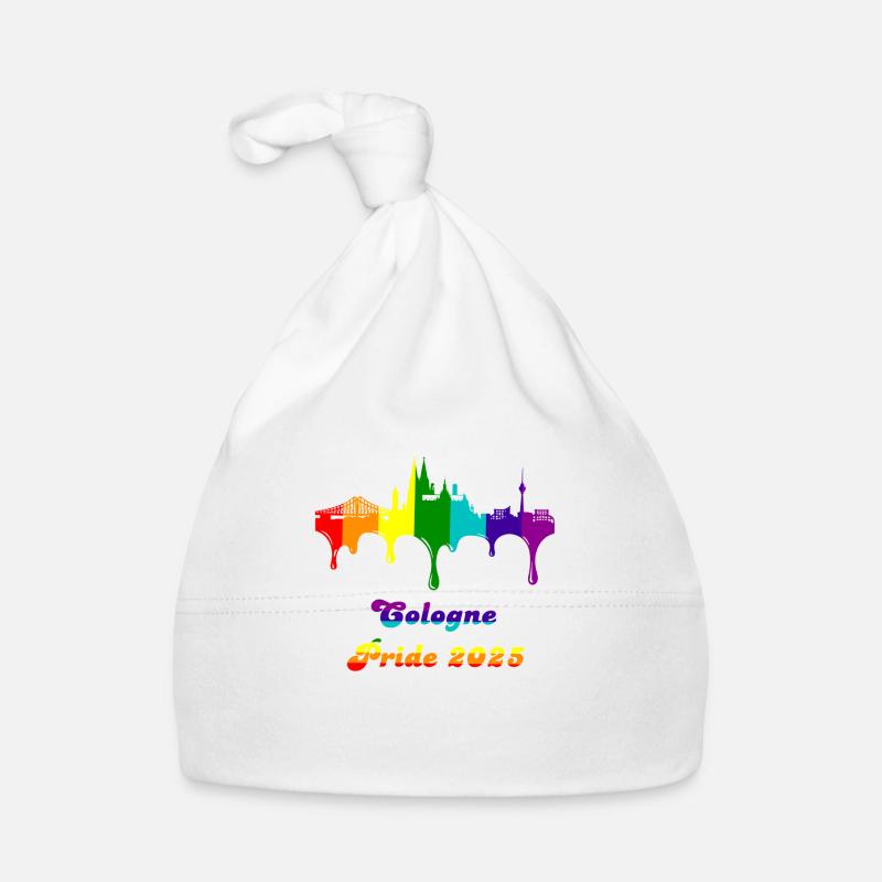 Pride 2025 Cologne - Baby Bio-Mütze - Weiß