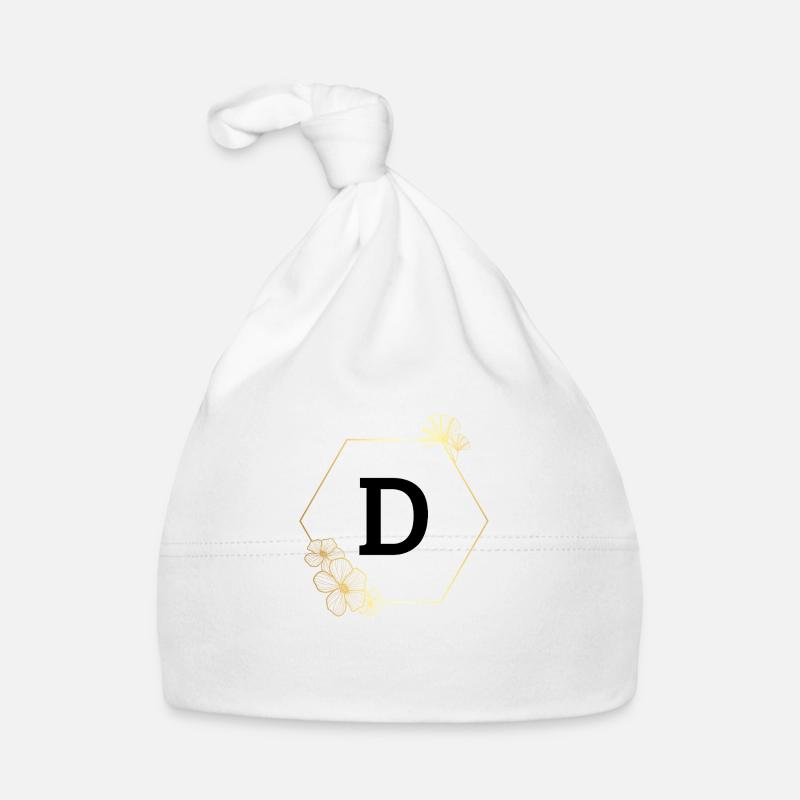 Lettre d cadre Floral doré Bonnet bio Bébé