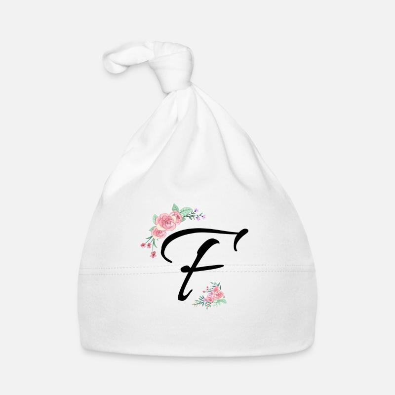 Buchstabe f Blumen Baby Bio-Mütze