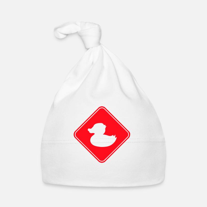 Duck Sign Warning Caution Danger Caution Organic Baby Cap