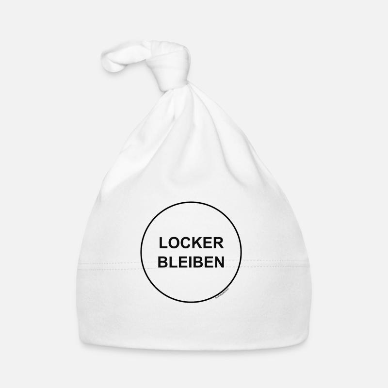 Locker bleiben! - Baby Bio-Mütze - Weiß
