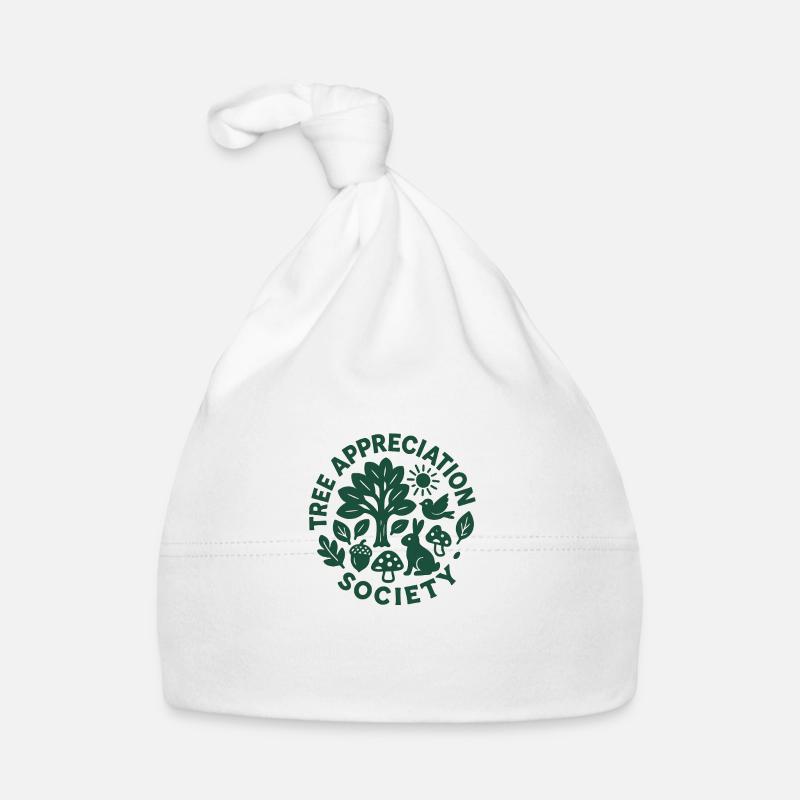 Tree Lover - Tree Appreciation Society - Organic Baby Cap - white