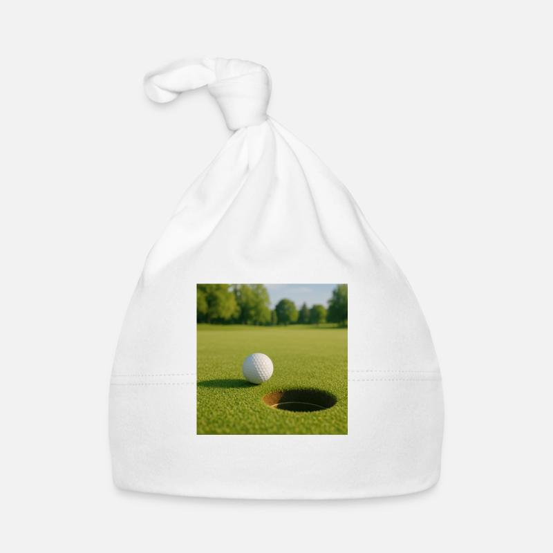 Golf -Balle de golf sur green Bonnet bio Bébé