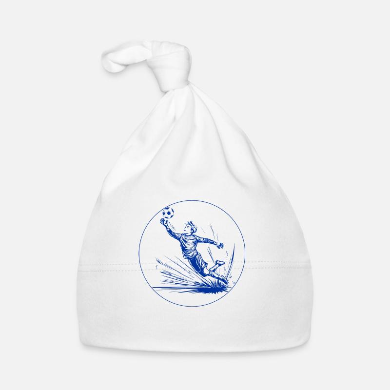 Goalkeeper (blue and white) Organic Baby Cap
