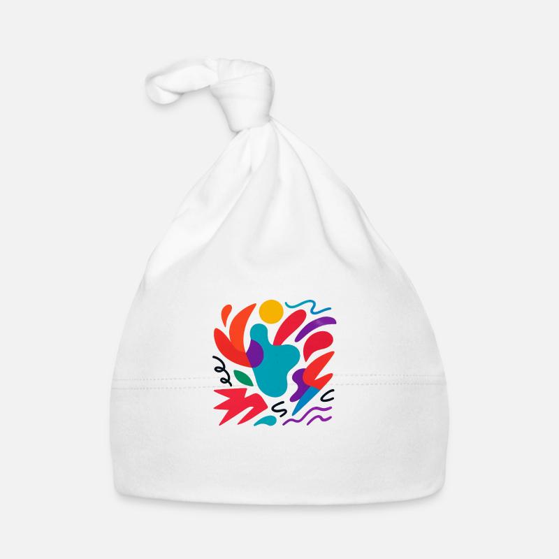 Abstract CLR - Baby Bio-Mütze - Weiß