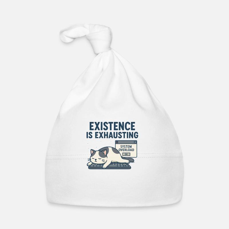 Une existence épuisante - Bonnet bio Bébé - blanc