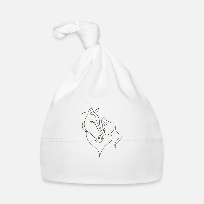 Pferde knuddeln Baby Bio-Mütze