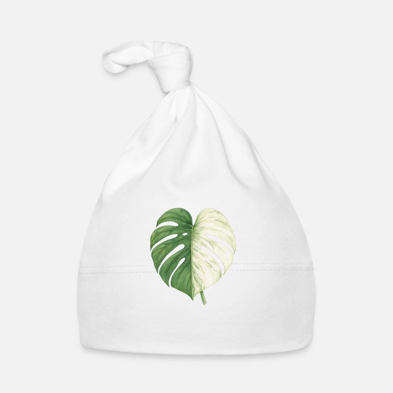 Monstera Albo – L’élégance en vert et blanc Bonnet bio Bébé