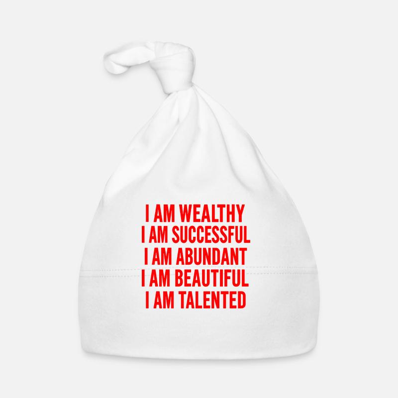 Powerful Self Love Affirmations - Organic Baby Cap - white