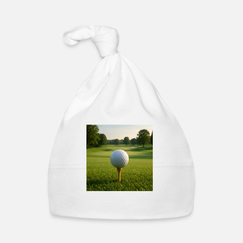 Sport - Golf, golf ball on tee Organic Baby Cap