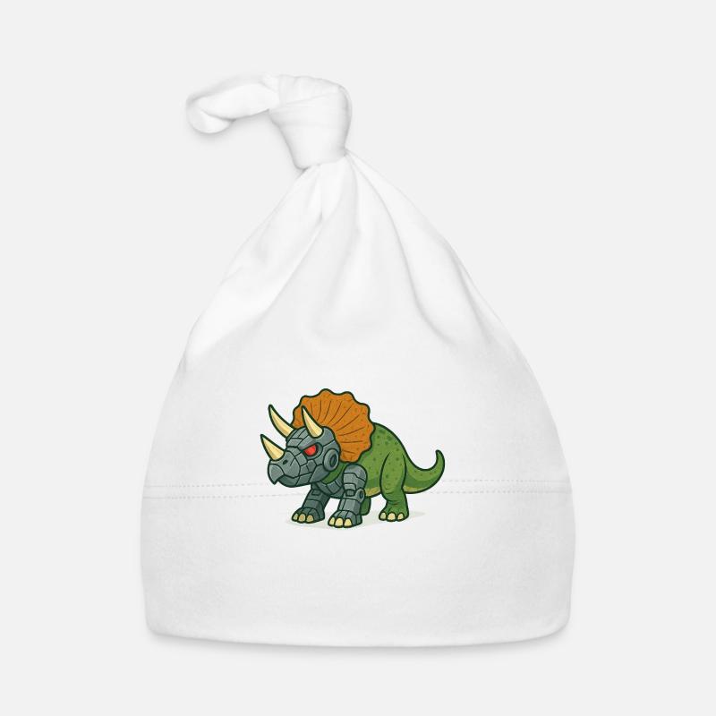 Triceratops Robot Transformation Organic Baby Cap