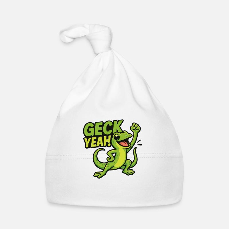 Geck Yeah Gecko Shirt Baby Bio-Mütze