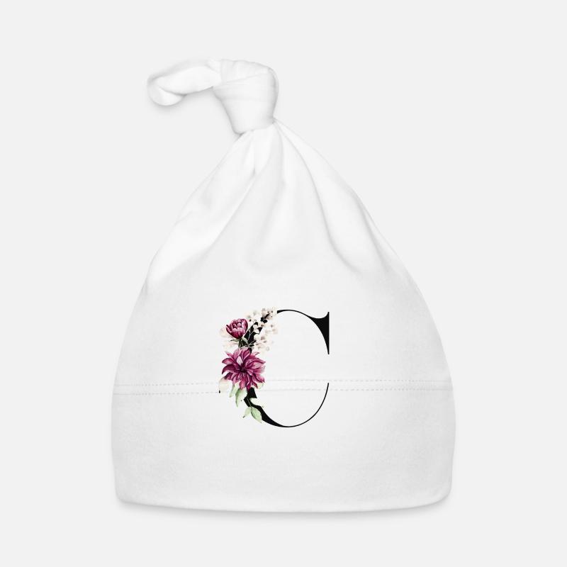 Dein Buchstabe C auf Personalisierte Kleidung Baby Bio-Mütze