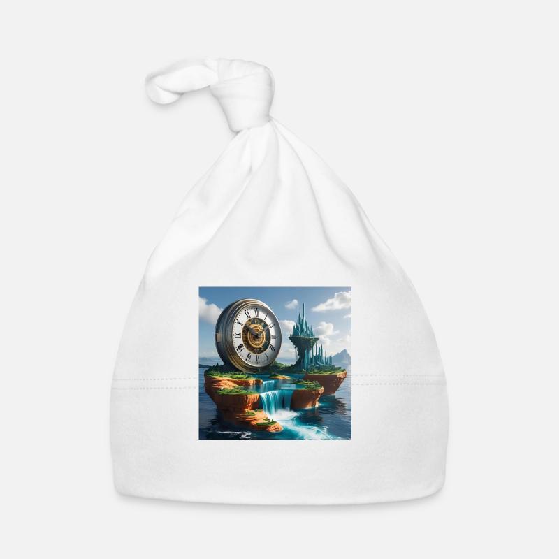Art Clock Organic Baby Cap