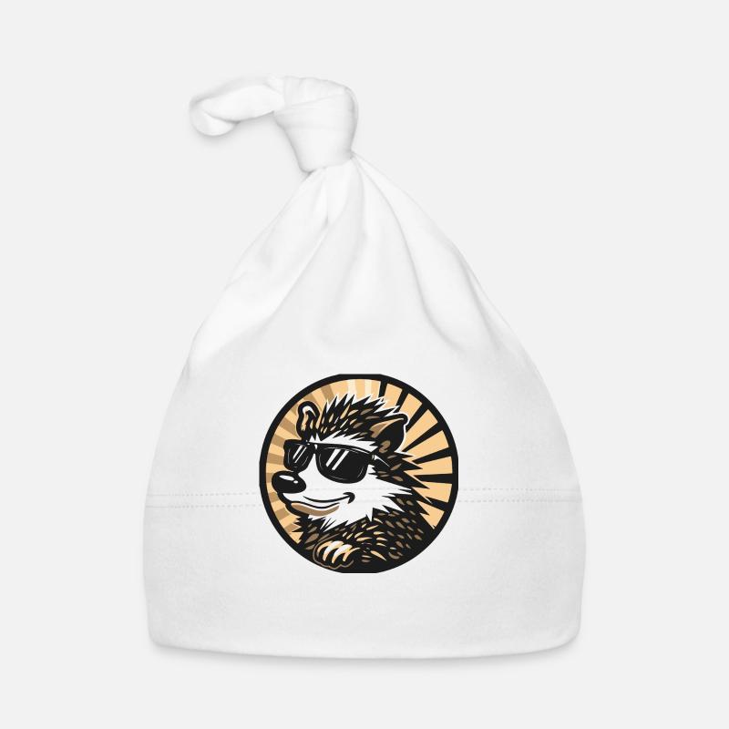 hérisson bande dessinée cool Bonnet bio Bébé