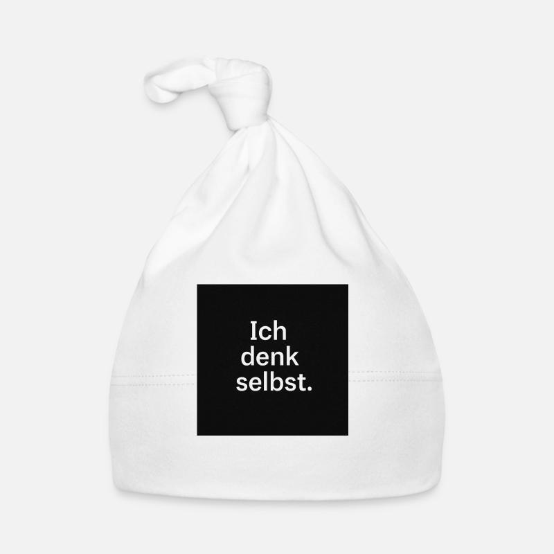 Je pense par moi-même. - Bonnet bio Bébé - blanc