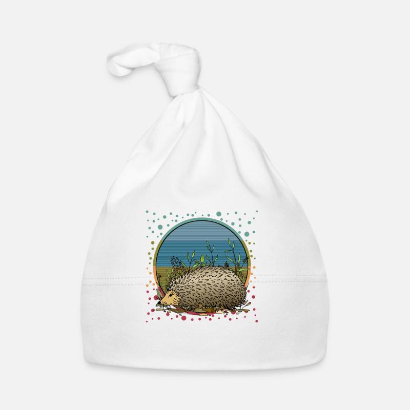 Igel - Baby Bio-Mütze - Weiß