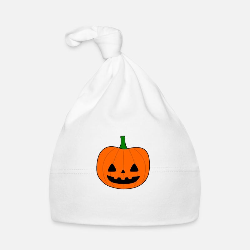 halloween pumpkin Organic Baby Cap