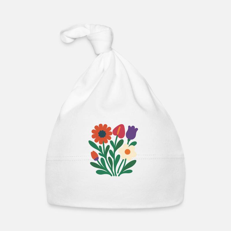 Exotic Bloom 2025 – Mix floral flat design  Organic Baby Cap