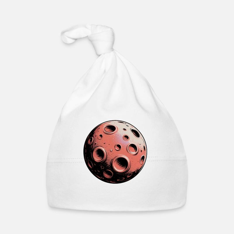 Planet with Craters Sci-Fi Motif Organic Baby Cap