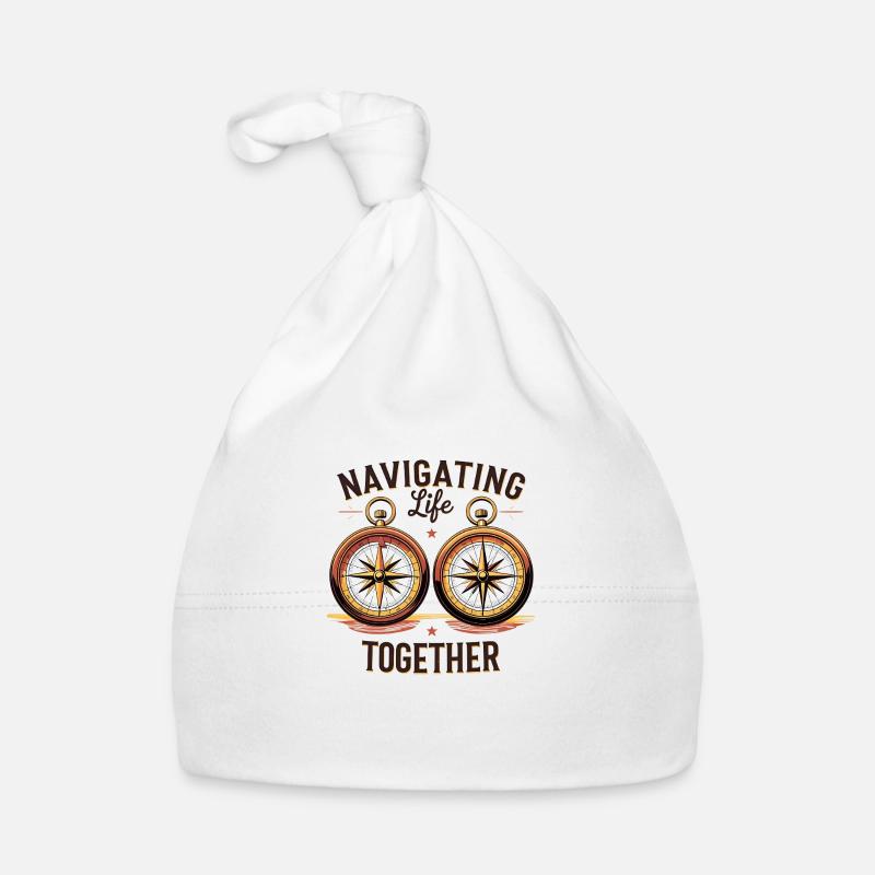 Naviguer dans la vie ensemble – Compass Design Bonnet bio Bébé